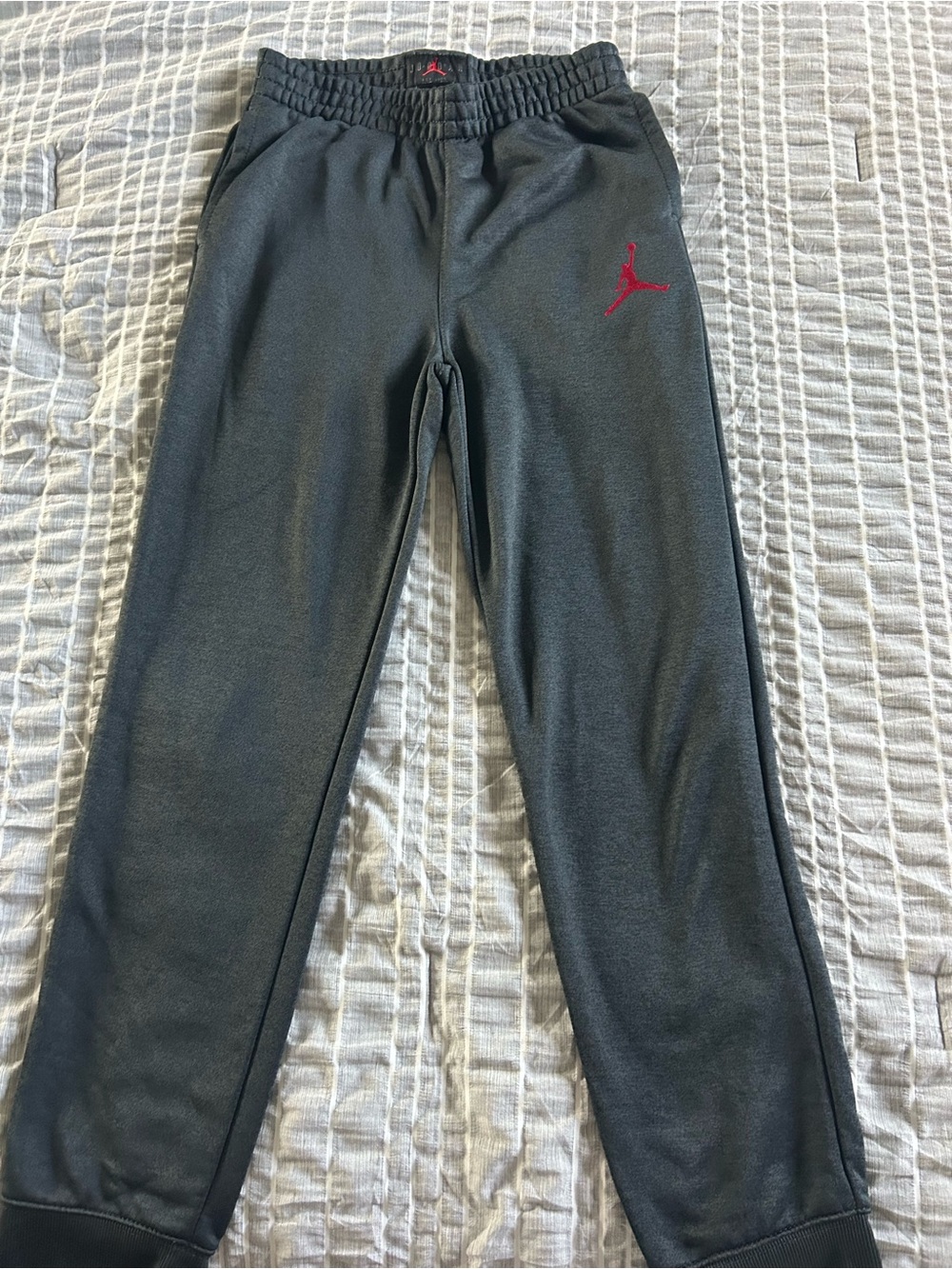 Jordan Kids' Black Jogger Pants with Red Jumpman